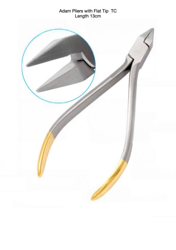 Adam Pliers with Flat Tip  TC Length 13cm