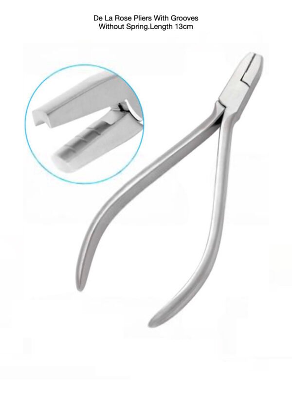 De La Rose Pliers With Grooves Without Spring.Length 13cm